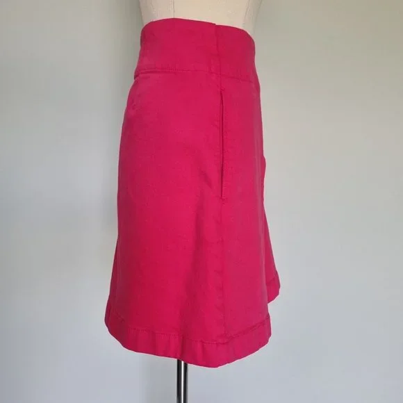Country Road Hot Pink Cotton Faux Wrap A-Line Mini Skirt Y2K Size 10 - Picture 4 of 7